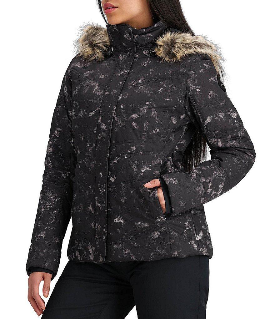 Obermeyer Tuscany II Constellation Print HydroBlock® Long Sleeve Faux Fur Trim Hooded Jacket Product Image