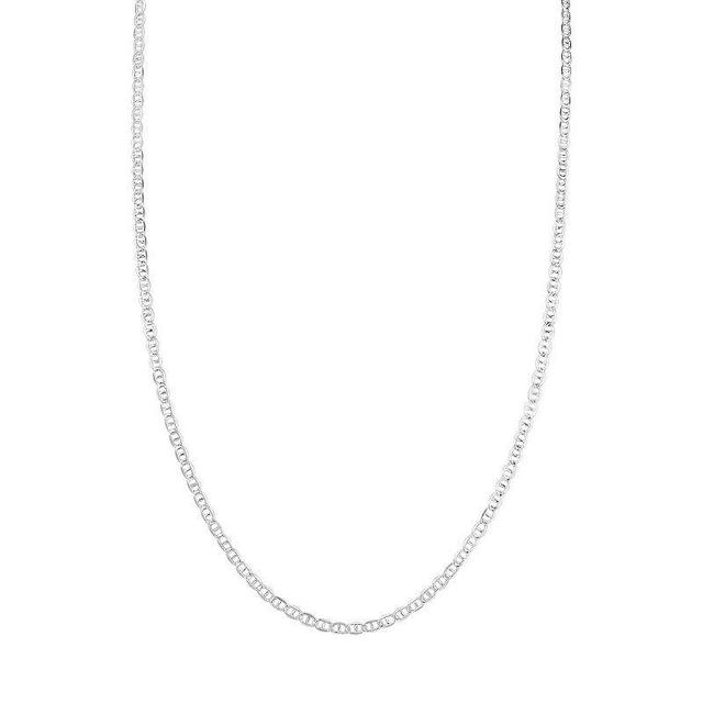 PRIMROSE Sterling Silver 3.5 mm Light Mariner Link Chain Necklace, Womens Silver Tone Product Image