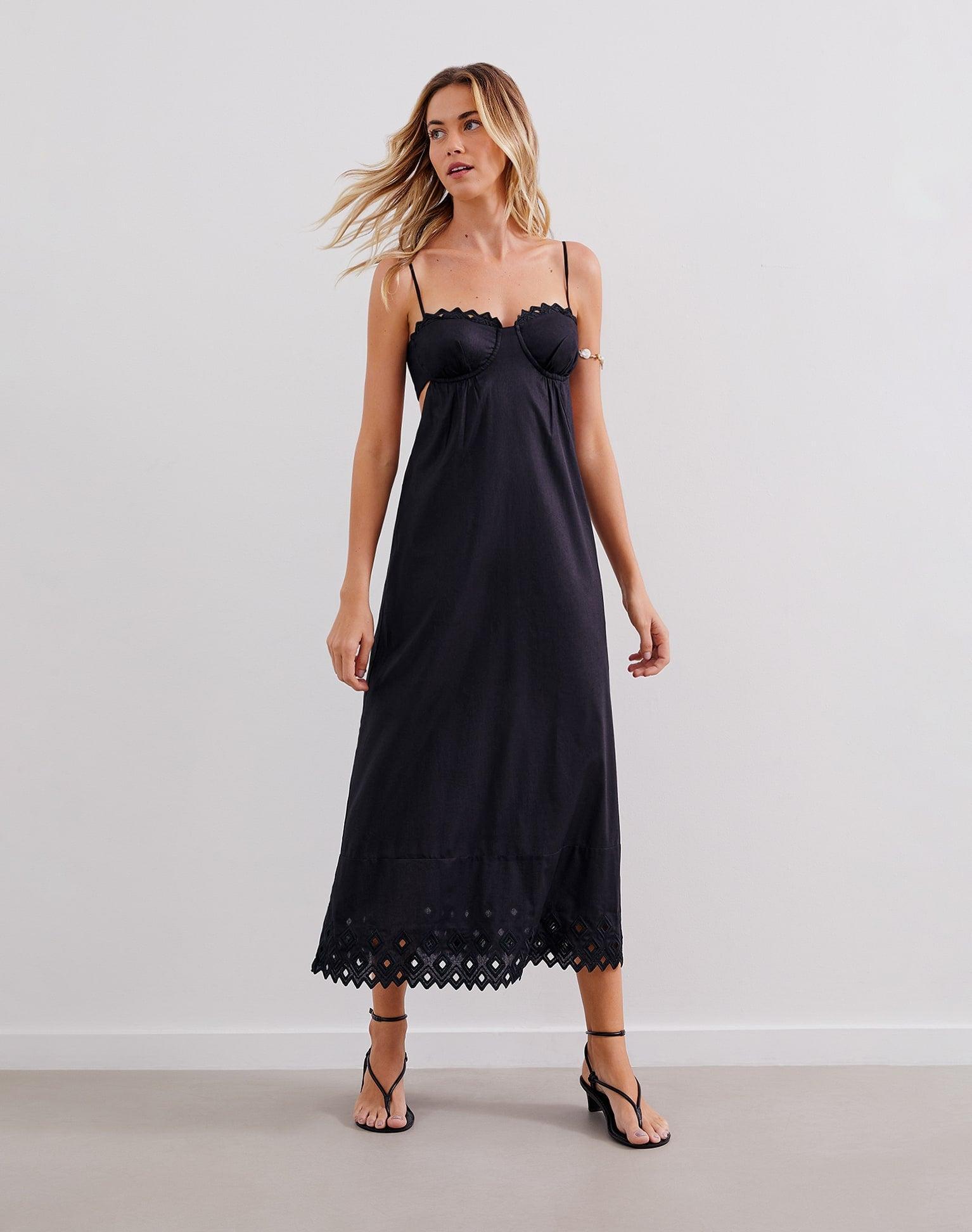 Tess Long Dress (exchange only) - Black product image