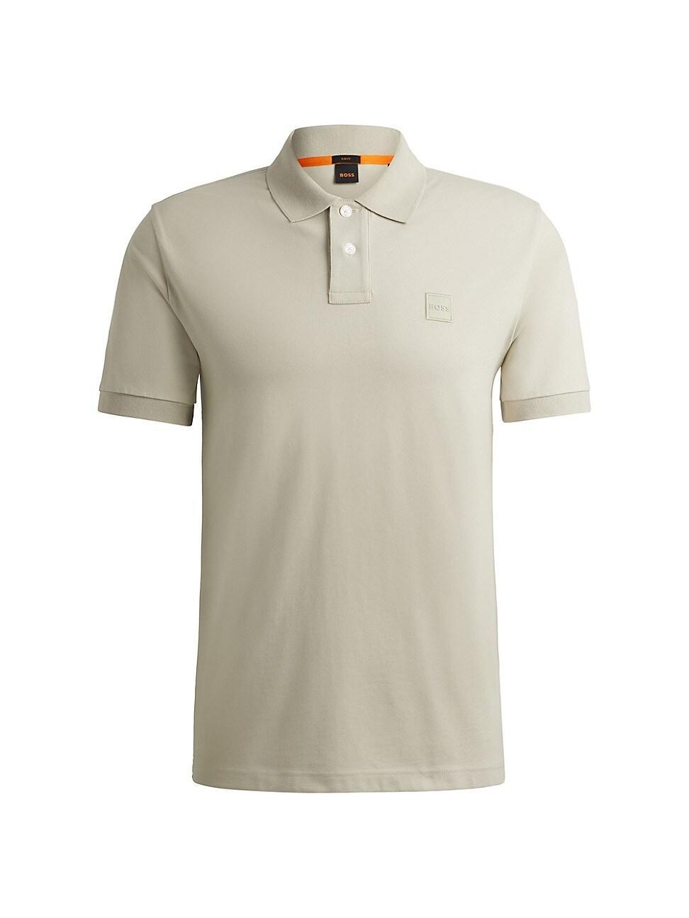 Mens Stretch-Cotton Slim-Fit Polo T-Shirt Product Image