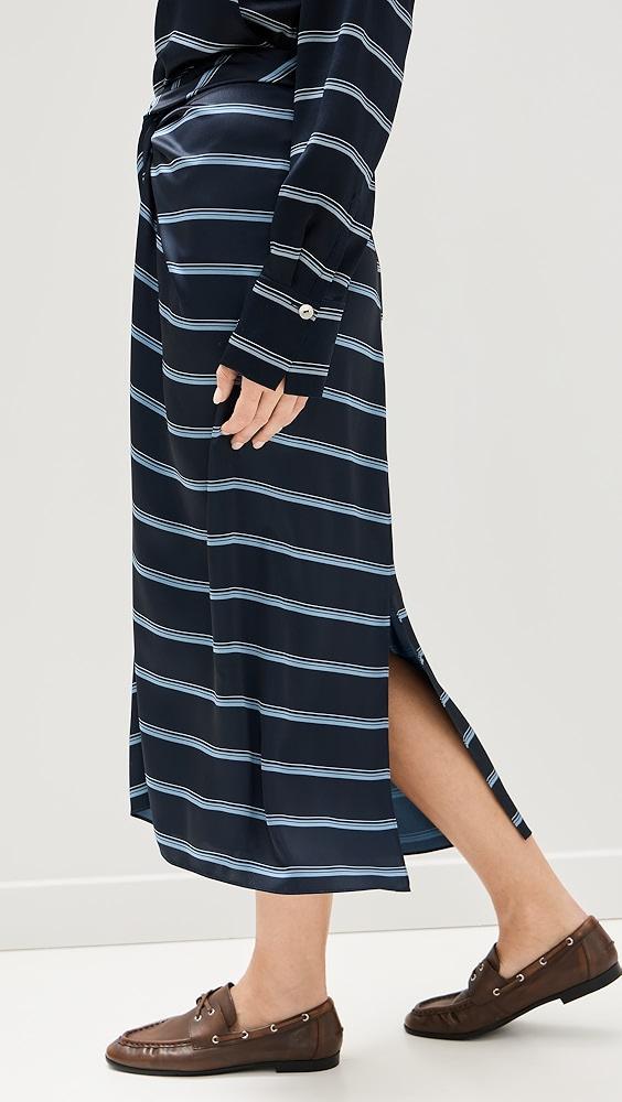 Vince Rugby Stripe Gathered Skirt | Shopbop Product Image