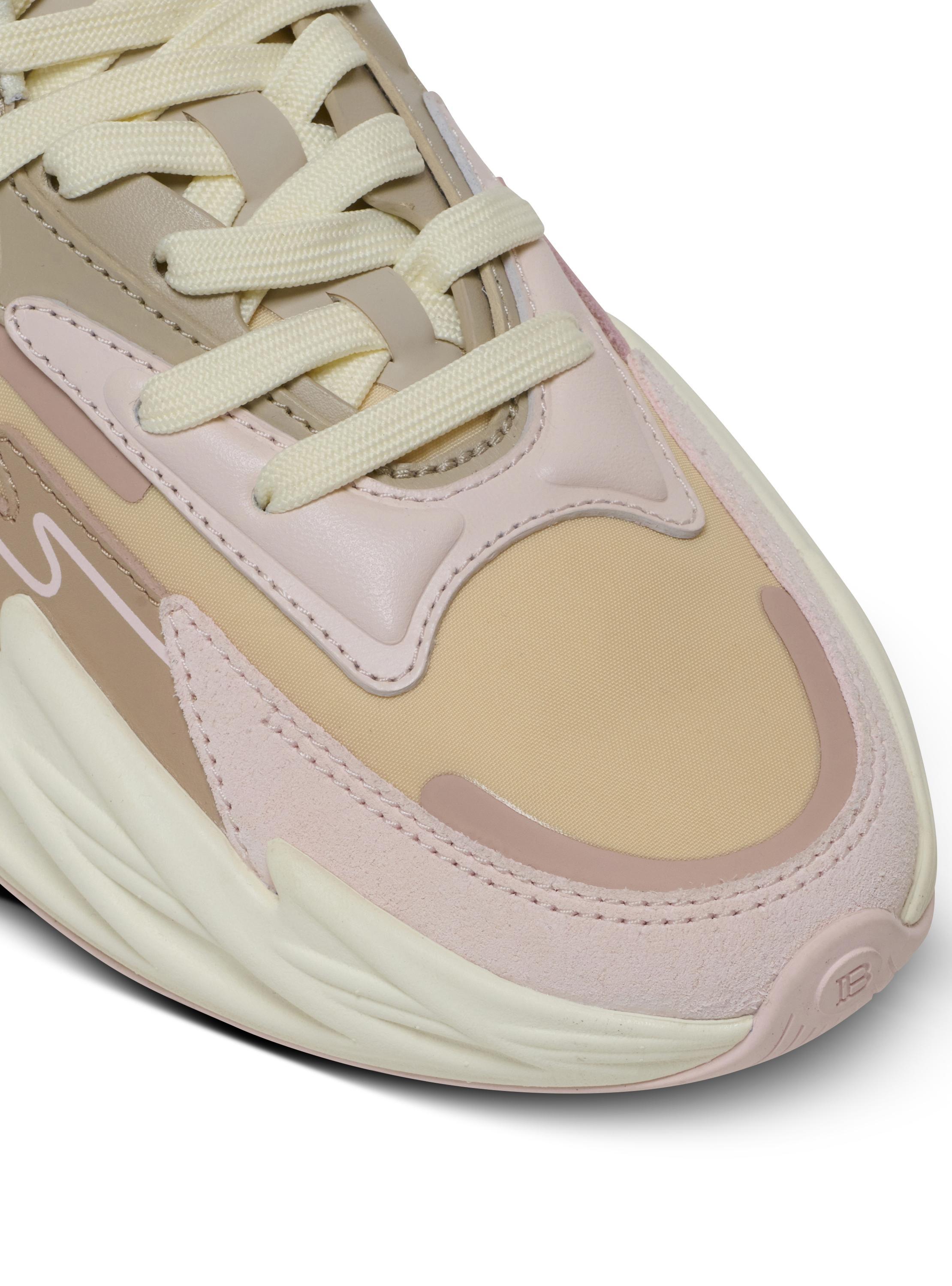 Run-Row leather and nylon trainers Product Image