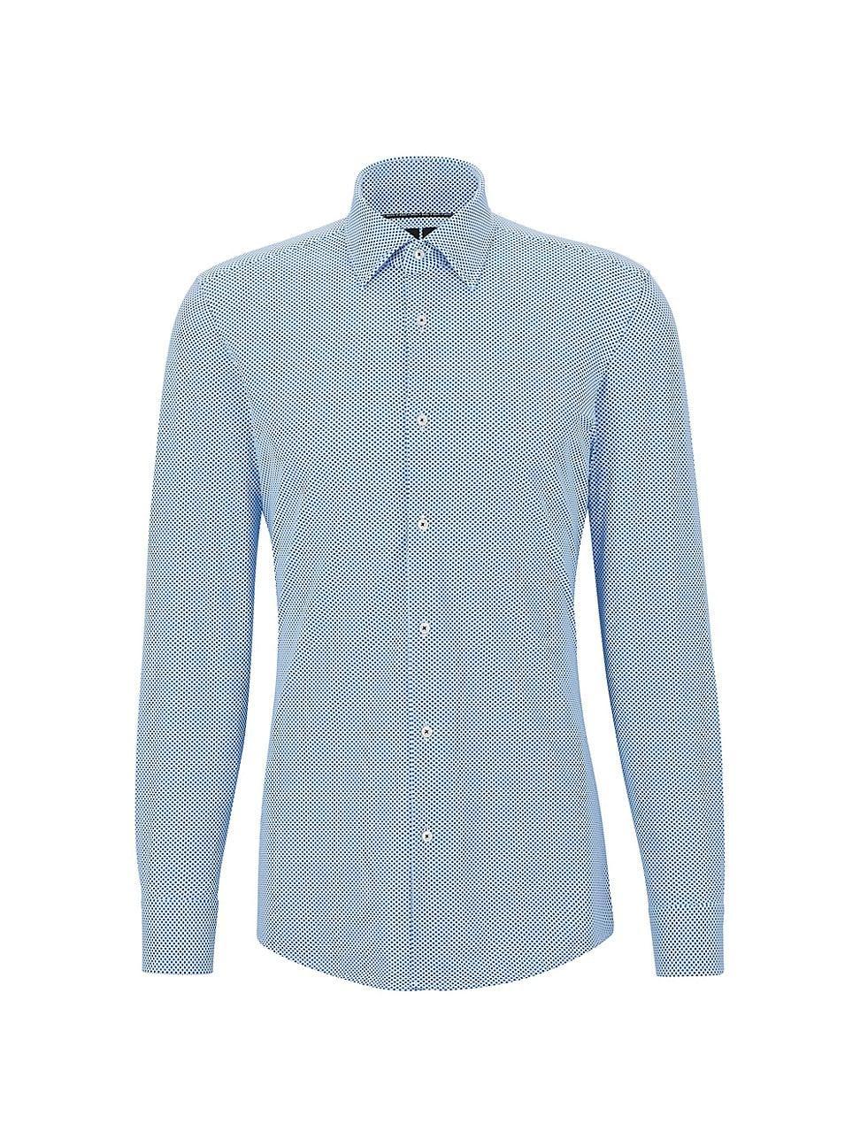 Mens Slim-fit shirt in printed performance-stretch jersey Product Image