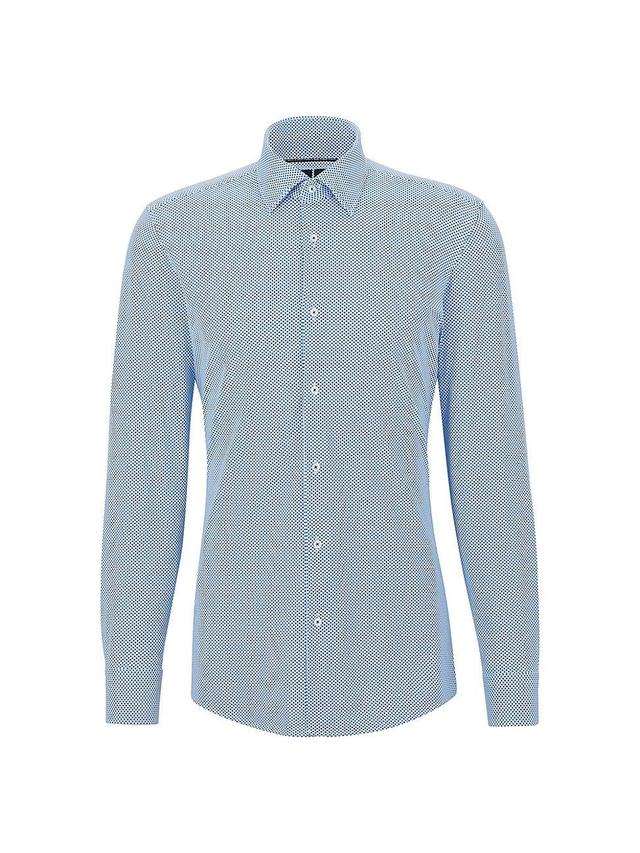 Mens Slim-fit shirt in printed performance-stretch jersey Product Image