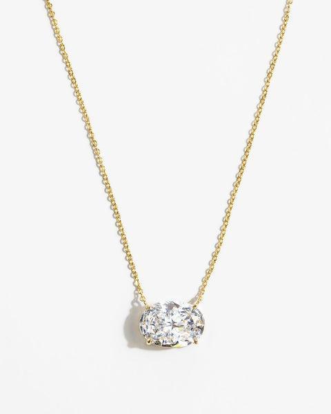 Hello Gorgeous! Necklace - Gold|White Diamondettes Product Image