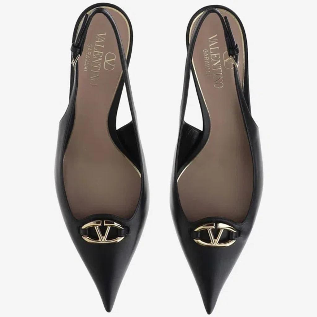 VALENTINO GARAVANI Vlogo The Bold Edition Slingback Décolleté In 60mm Calf Leather In Black Product Image