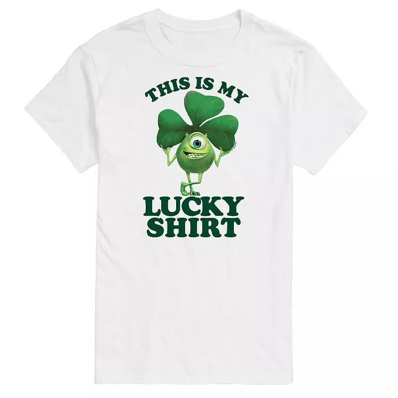 Disneys Monsters Inc. Mens My Lucky Shirt Graphic Tee Ivory Product Image