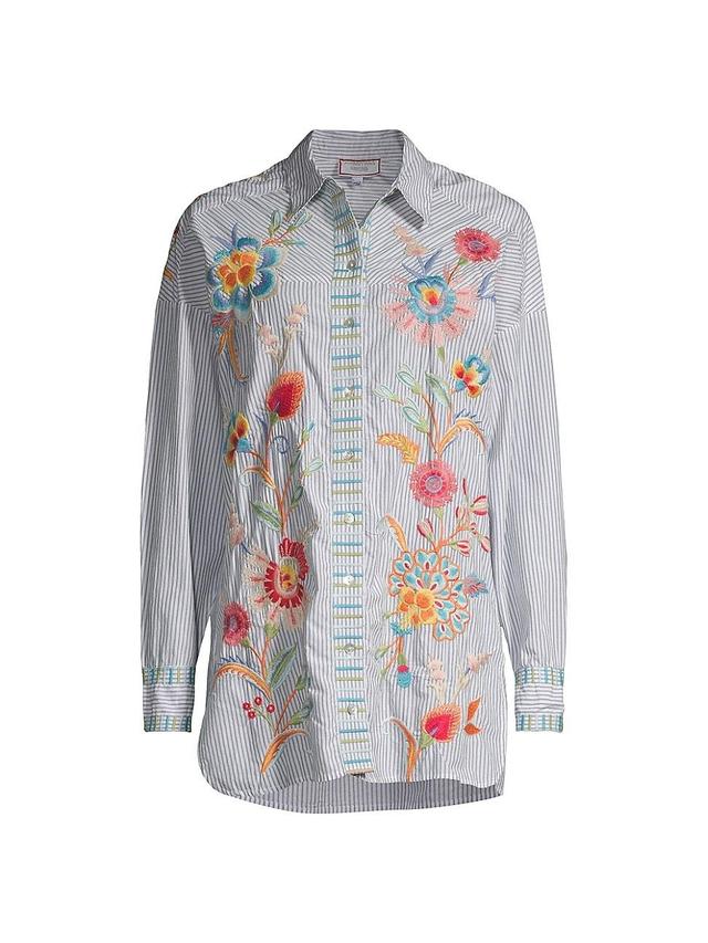 Womens Joele Cotton Embroidered Shirt Product Image