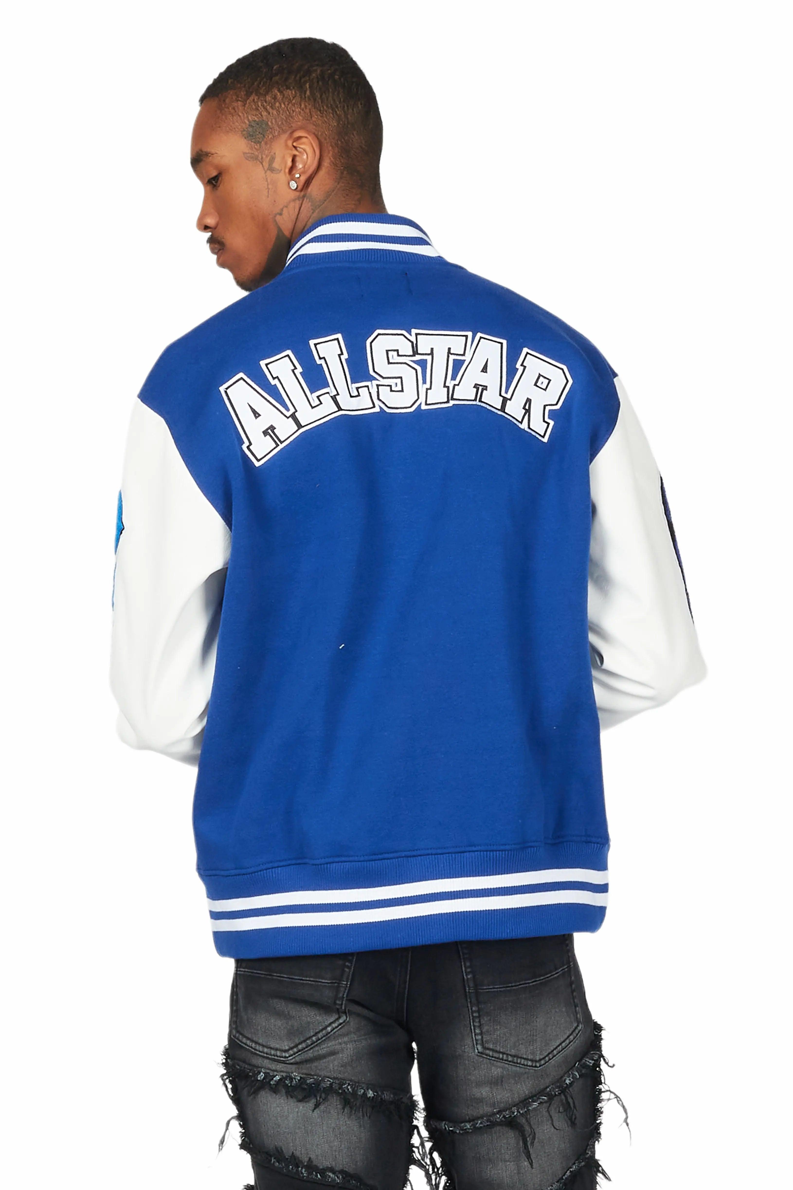 Castillo Royal Blue Varsity Jacket Male Product Image