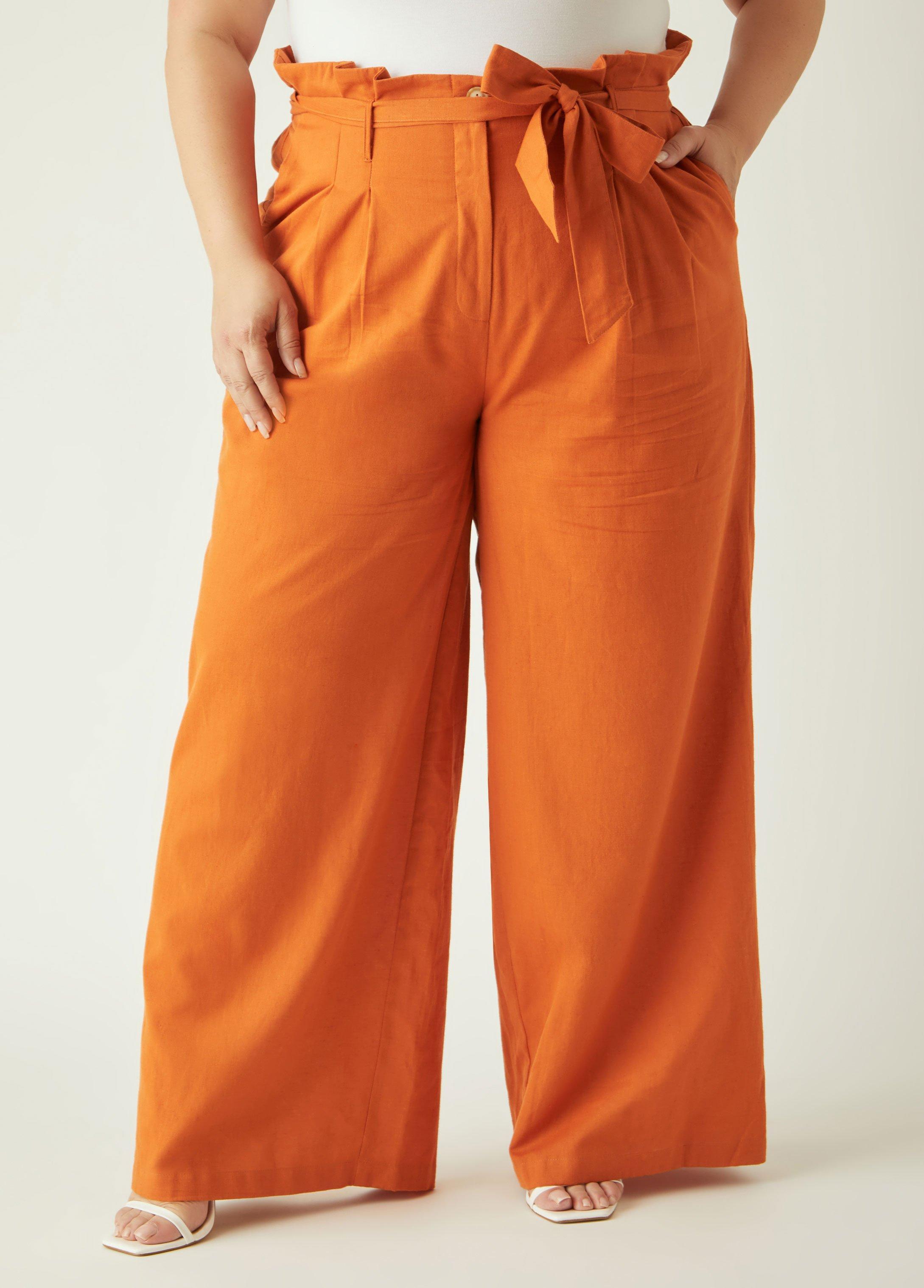 Linen Blend Paperbag Pants Product Image