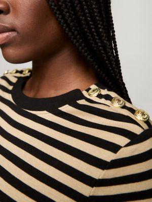 Stripe Gold-Button Favorite T-Shirt Product Image