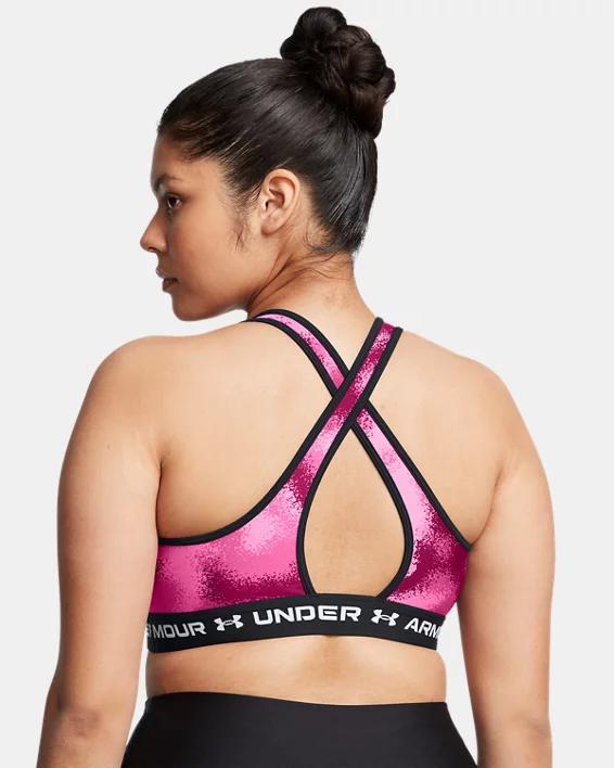 Women's Armour® Mid Crossback Printed Sports Bra Product Image