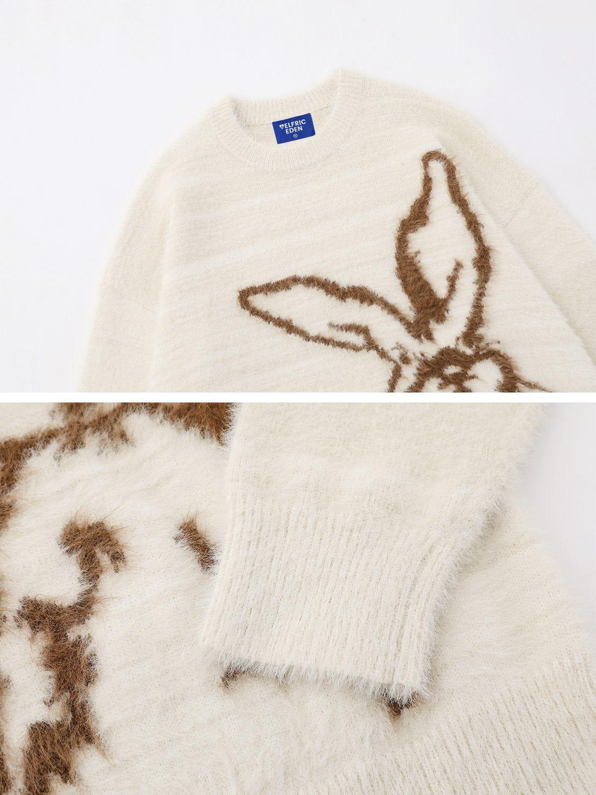 Aelfric Eden Cartoon Rabbit Jacquard Sweater Product Image