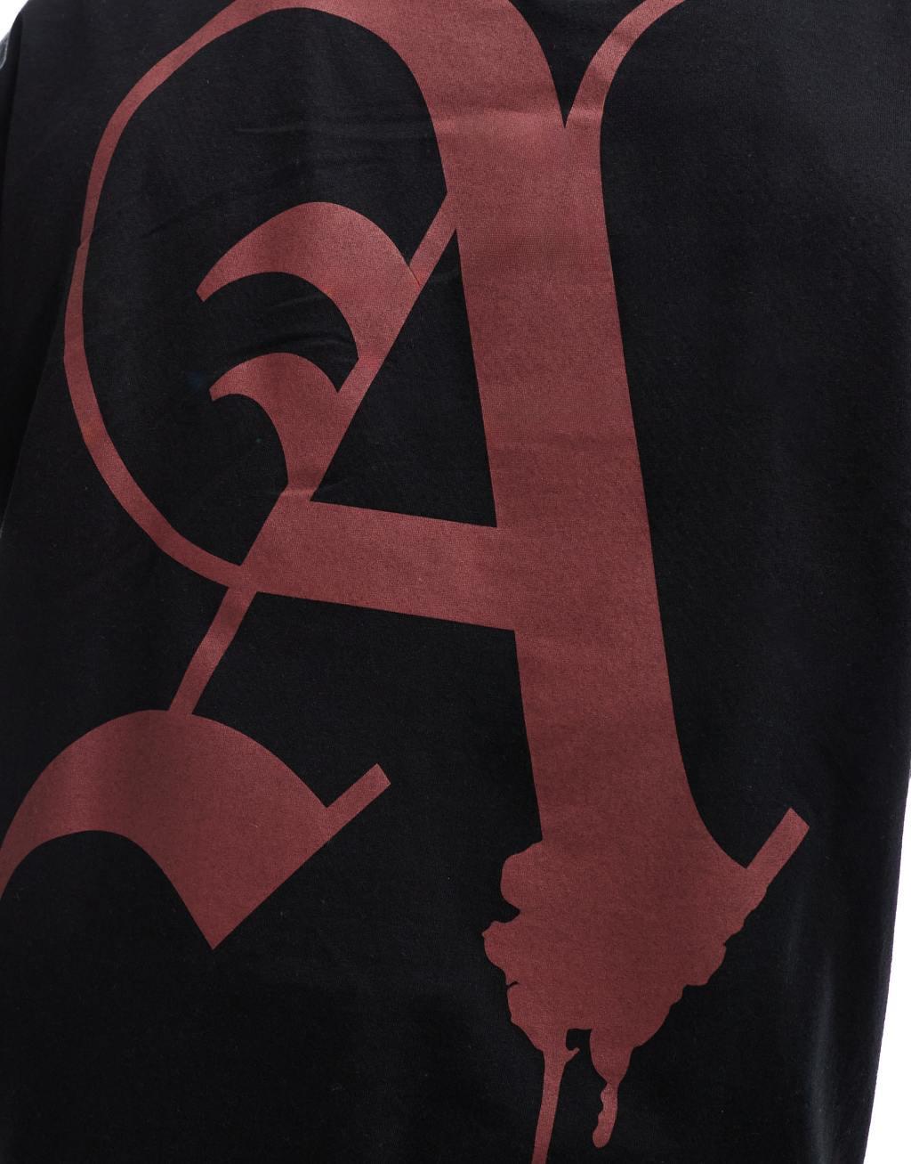 ADPT oversized T-shirt with A backprint in black Product Image