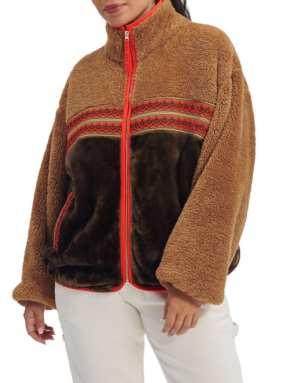 Womens Sherpa & Faux Fur Marlene Jacket Product Image