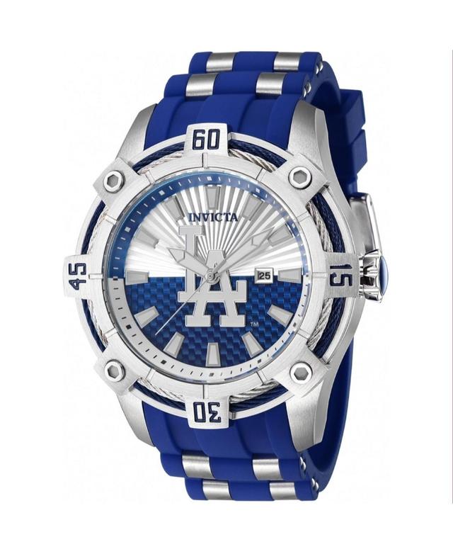 Invicta Mens 43272 Mlb Los Angeles Dodgers Quartz Multifunction Blue, White, Silver Dial Watch - Blue Product Image