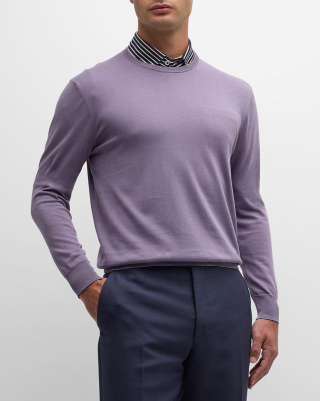 Mens Fine-Gauge Cotton Sweater Product Image