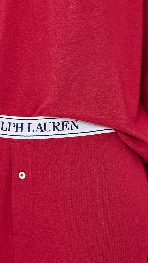 Polo Ralph Lauren French Terry Long Sleeve Pajama Set | Shopbop Product Image