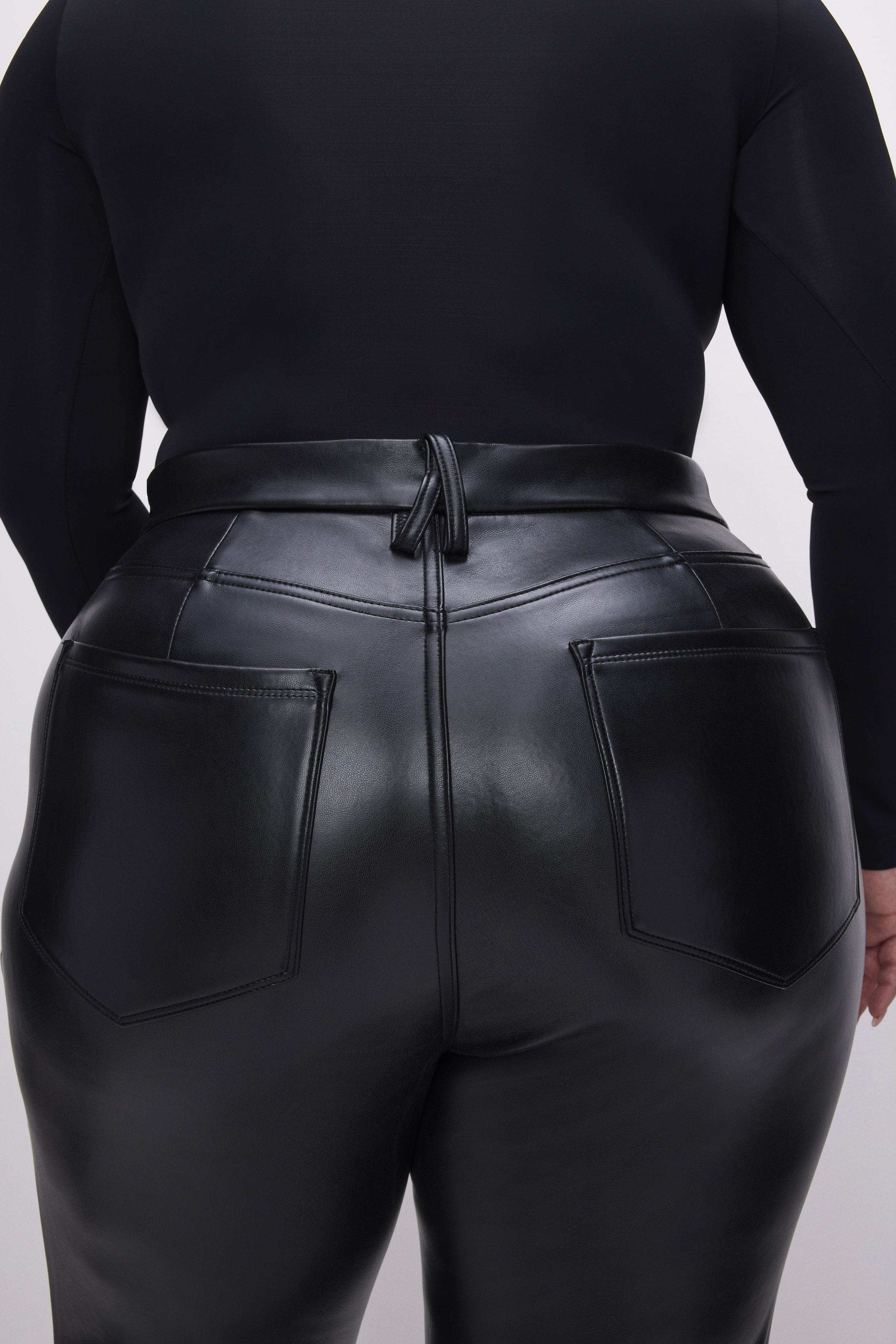 GOOD ICON FAUX LEATHER PANTS | BLACK001 Product Image