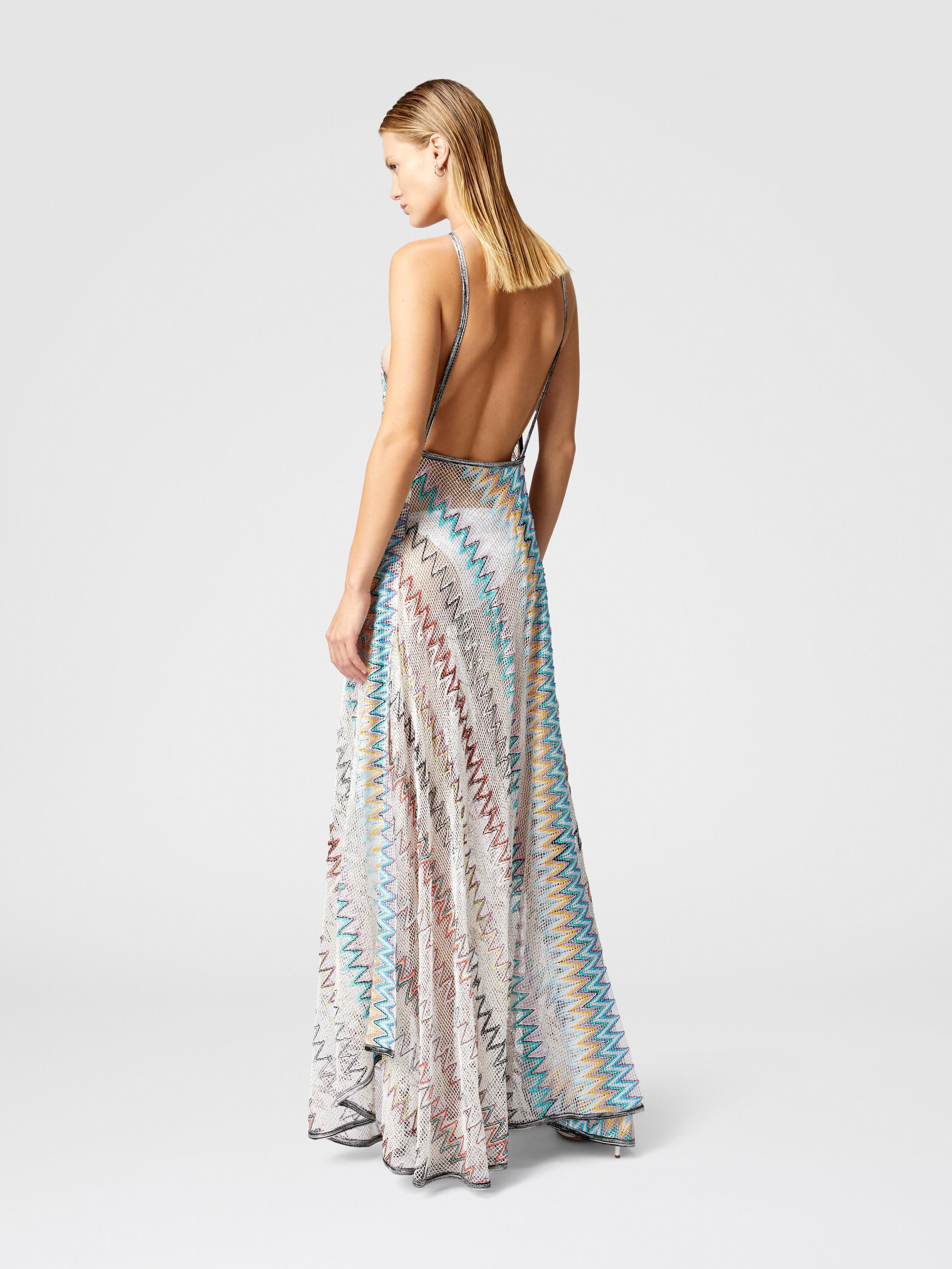 Zig zag mesh cover-up dress with sequins Product Image