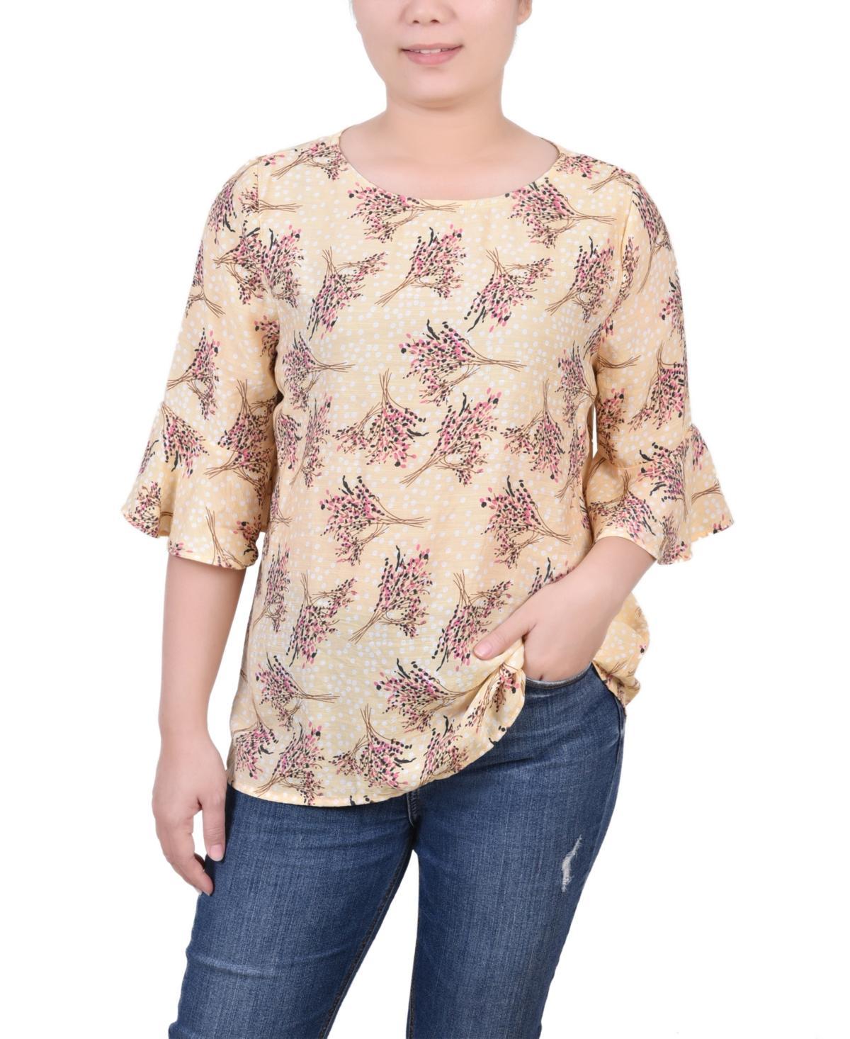 Ny Collection Womens Bell Sleeve Blouse Product Image