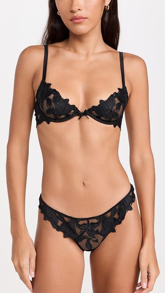 Fleur du Mal Lily Embroidery Hipster Thong | Shopbop Product Image