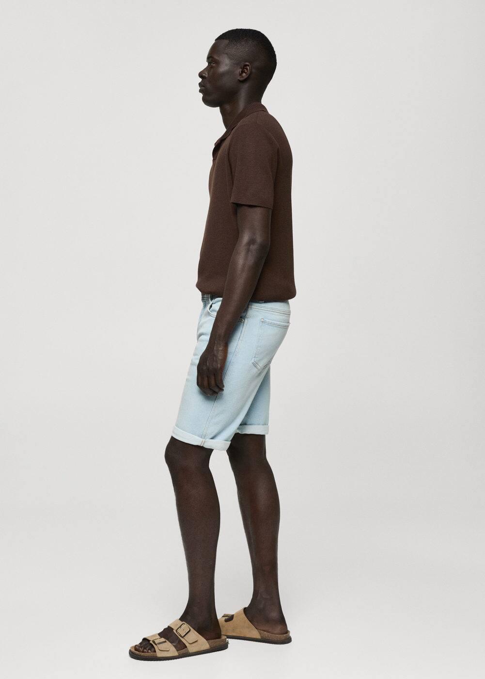 Mango Mens Denim Bermuda Shorts Product Image