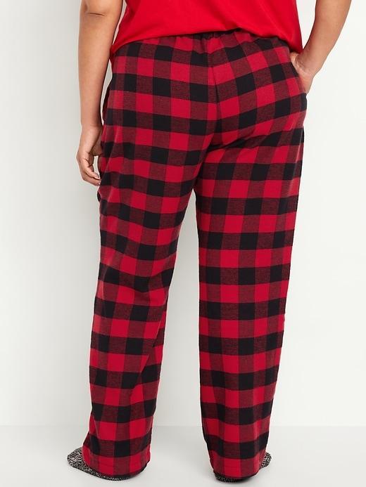 Mid-Rise Flannel Pajama Pants for Women Product Image