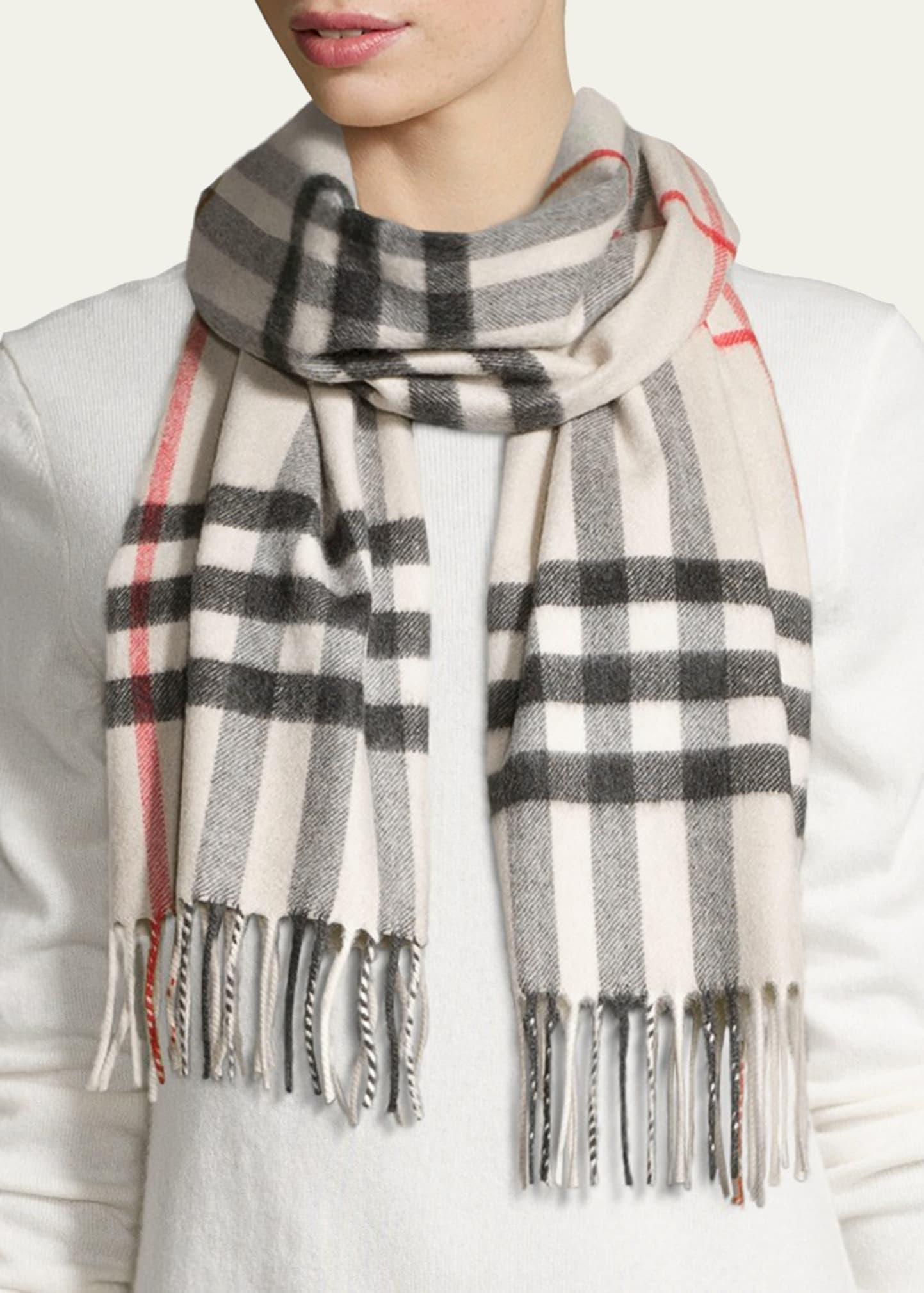 Giant-Check Cashmere Scarf Product Image