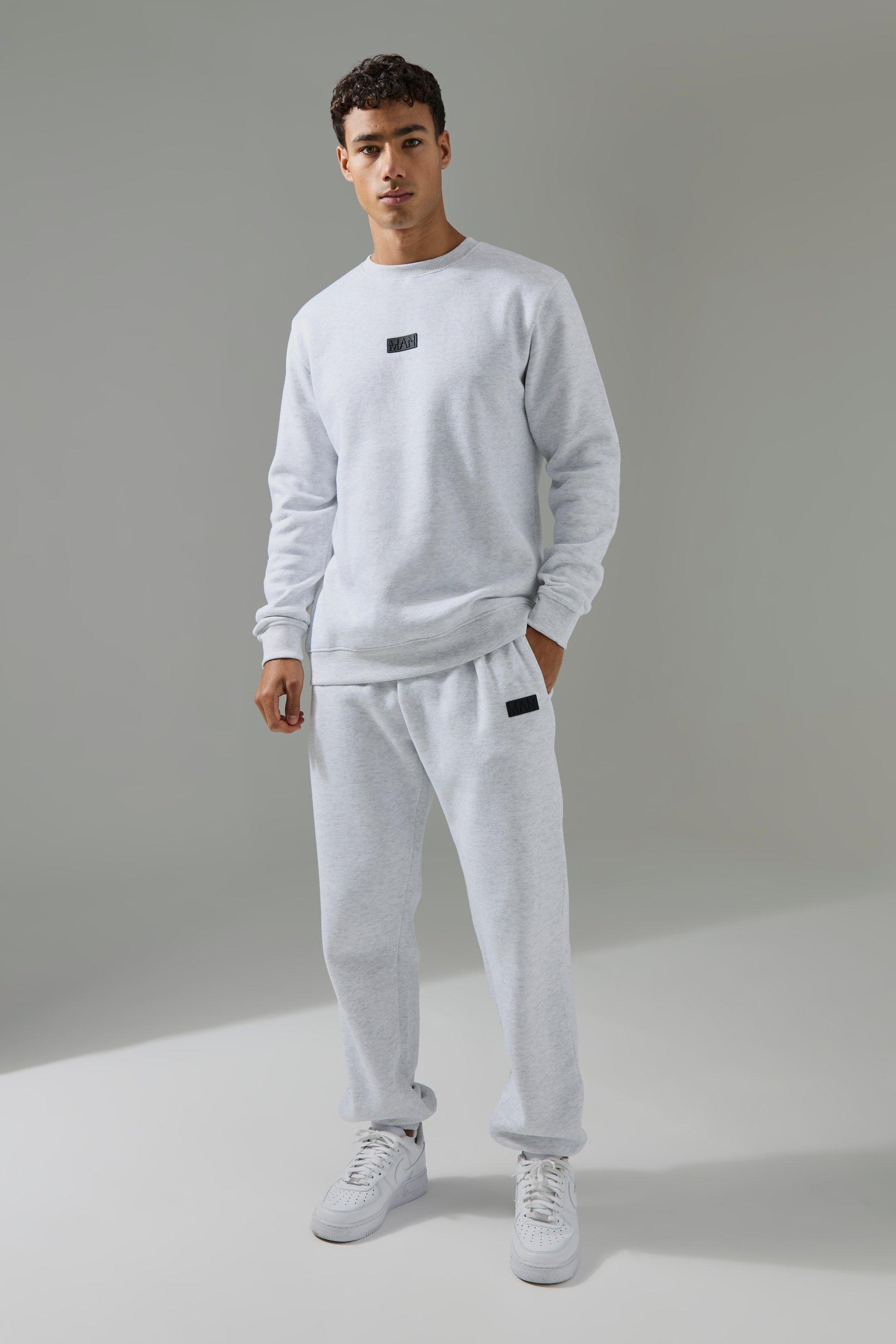 Man Active Sweatshirt & Sweatpants Tracksuit | boohooMAN USA Product Image