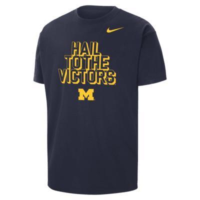 Michigan Men's Nike College Max90 Crew-Neck T-Shirt Product Image