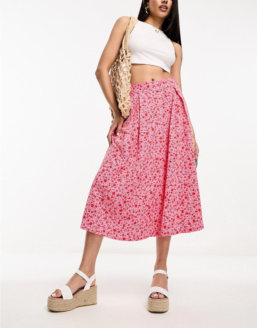 Monki button through midi skirt Product Image