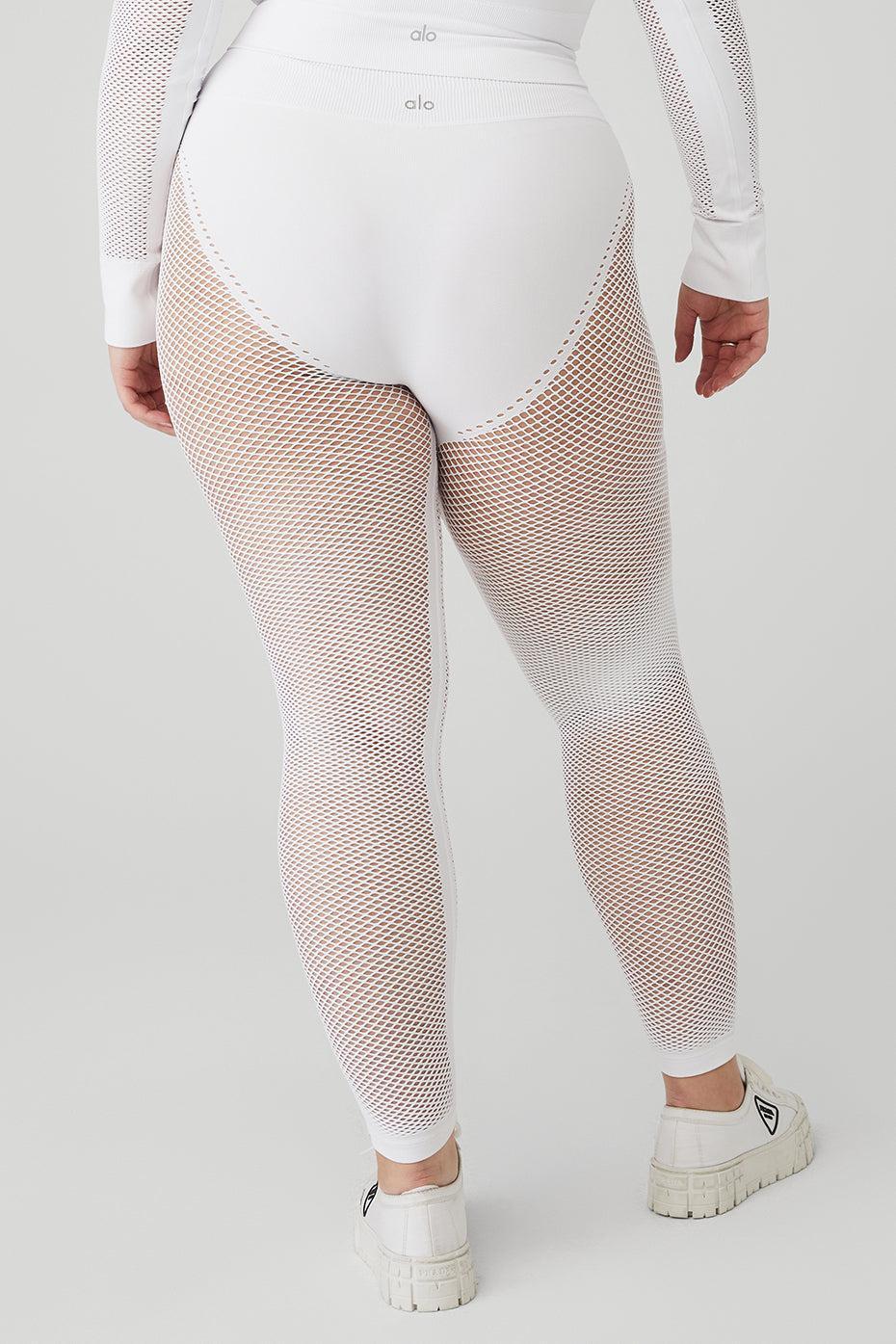 Seamless High-Waist 7/8 Limitless Open Air Legging - White Female Product Image