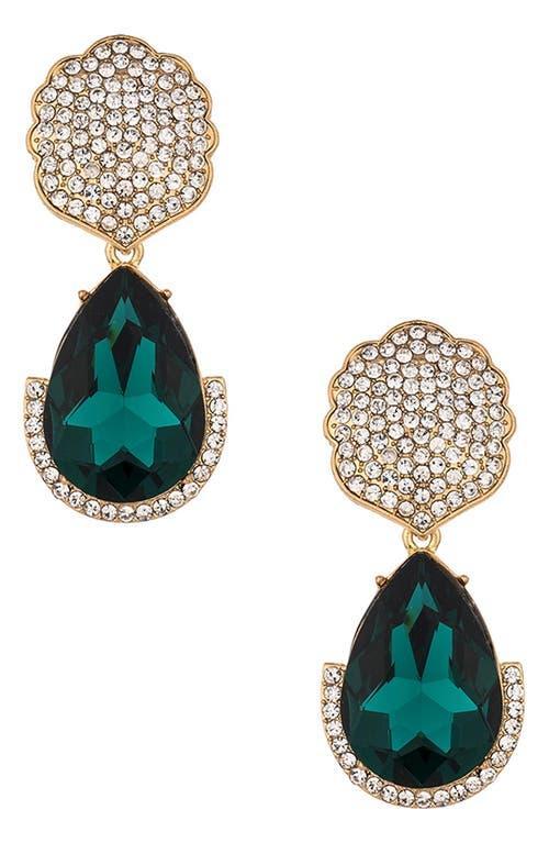 Womens Tea Garden 18K Gold-Plate & Crystal Teardrop Earrings Product Image