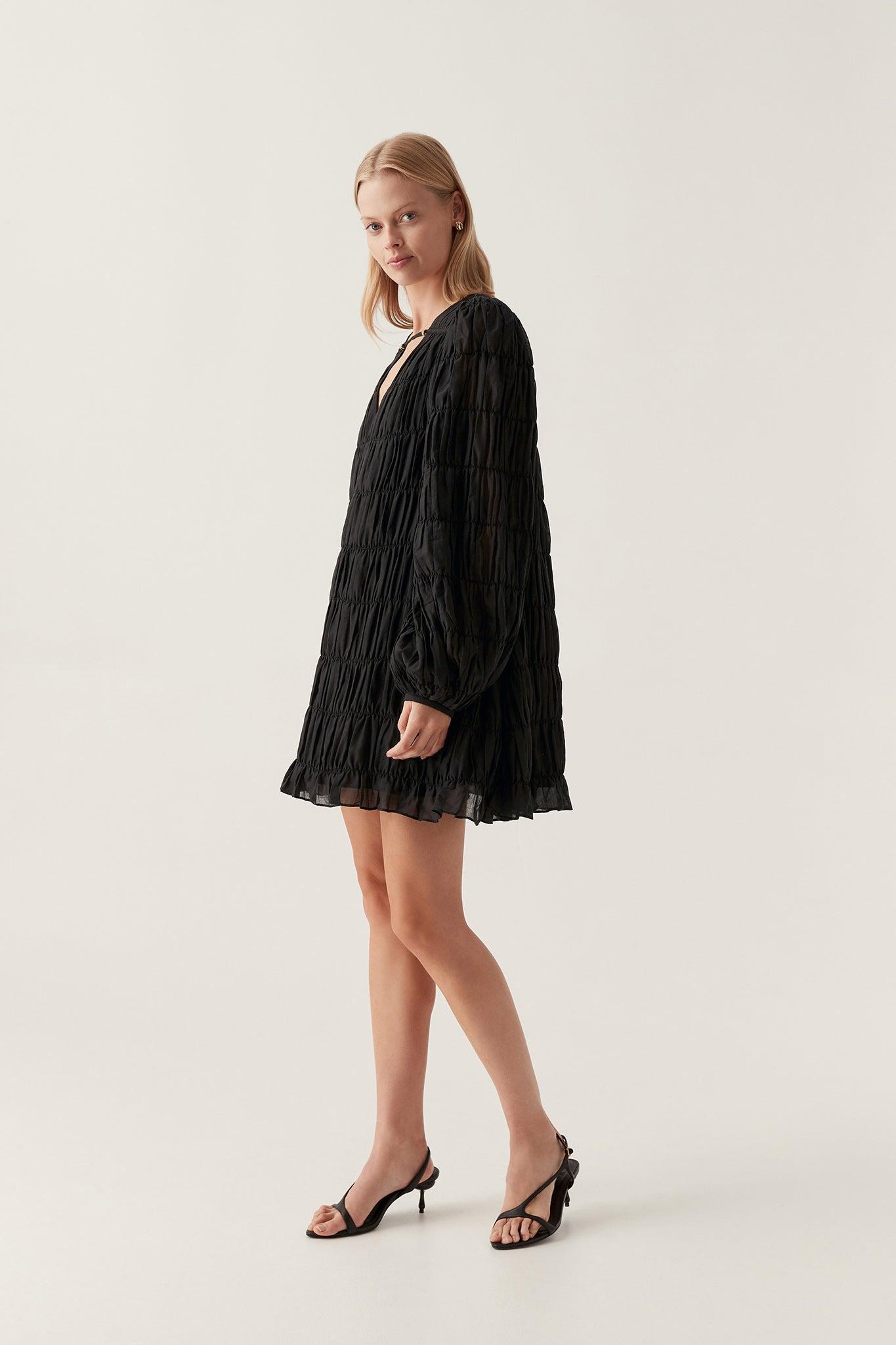 Evelina Ruched Mini Dress Product Image