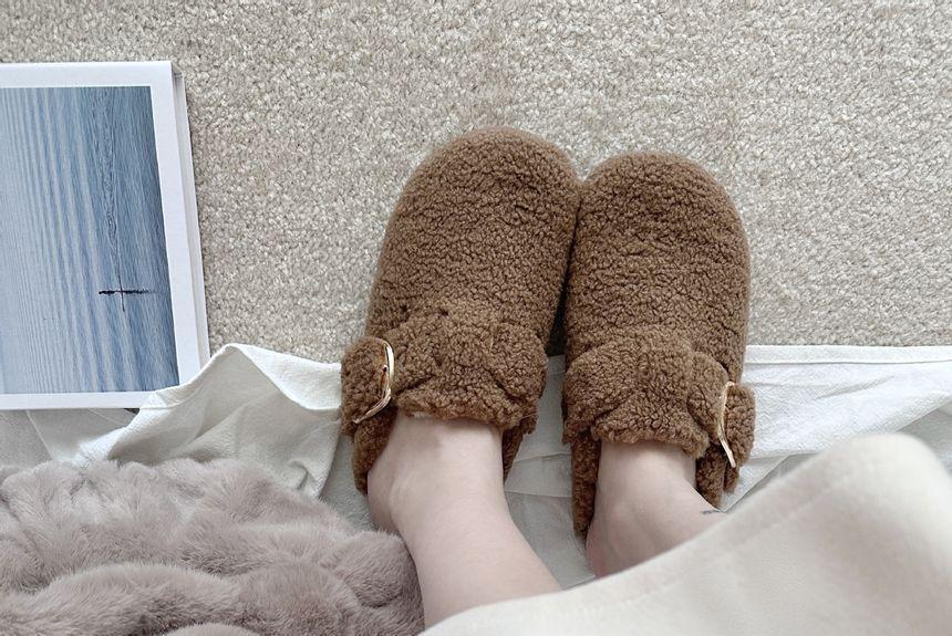 Plain Fleece Mules Product Image