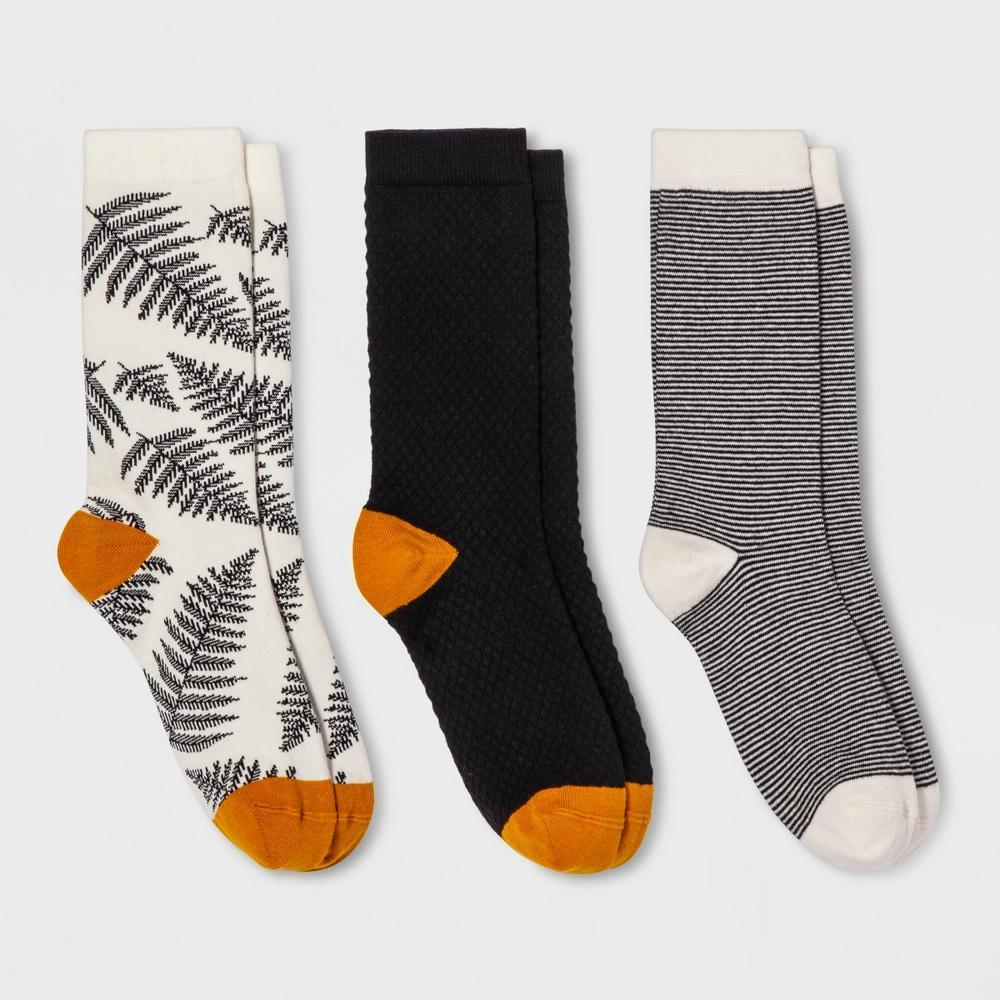 Womens Fern 3pk Crew Socks - A New Day 4-10 Product Image