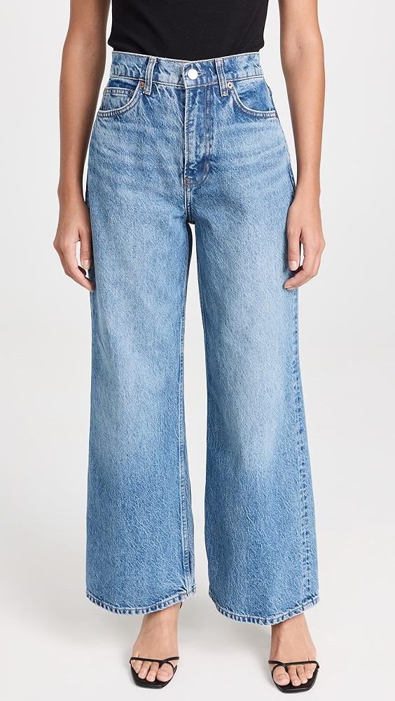 Reformation Cary High Rise Wide Leg Cropped Jeans | Shopbop product image