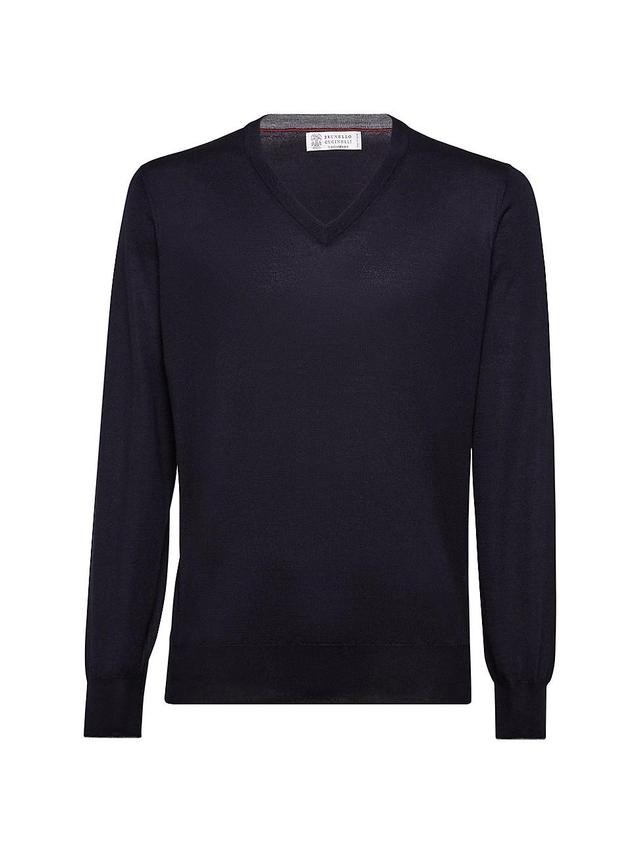 Mens Cashmere and Silk Lightweight Sweater Product Image