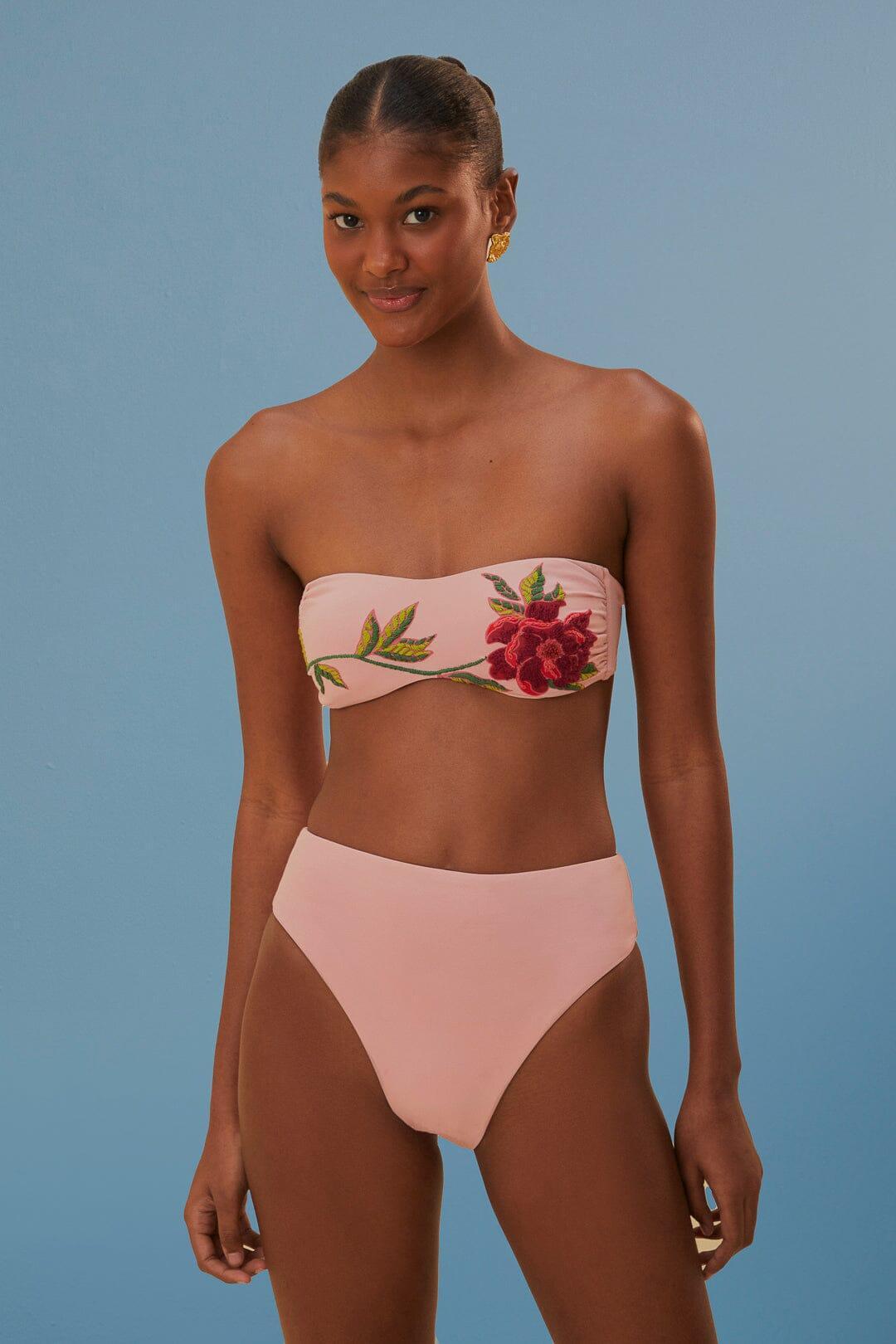 Rose Pink Bikini Top Product Image