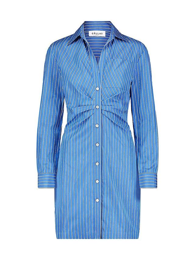 Womens Odette Striped Tailored Buttondown Dress Product Image