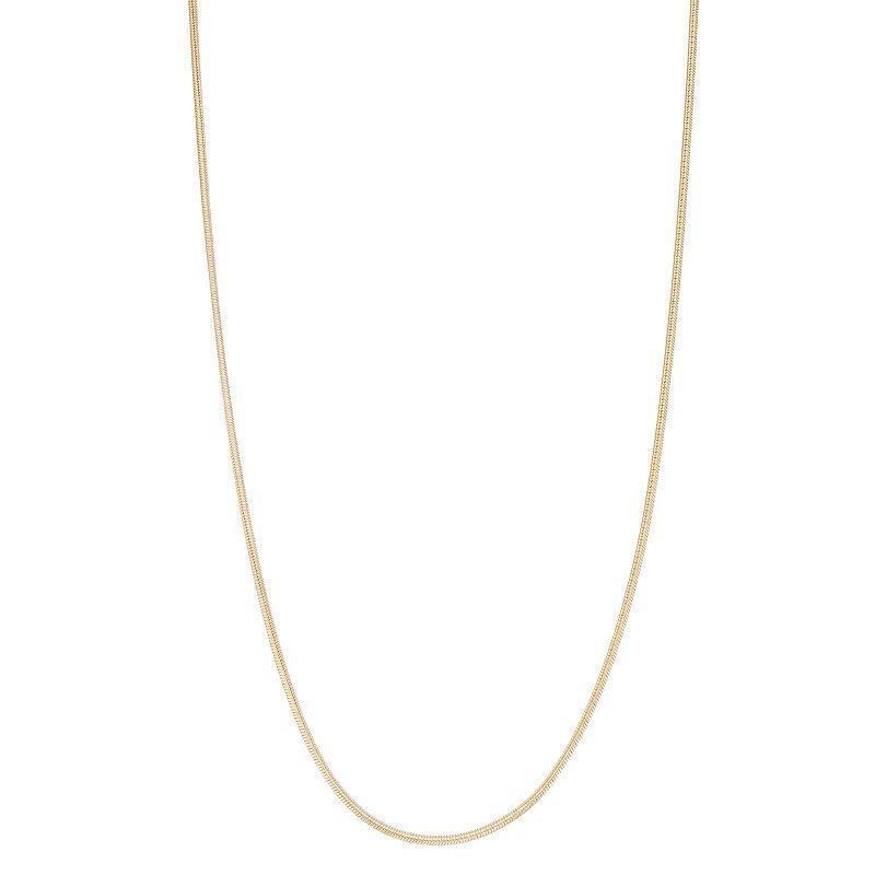 Jordan Blue 14k Gold Filled 2 mm Snake Chain Necklace, Womens Product Image