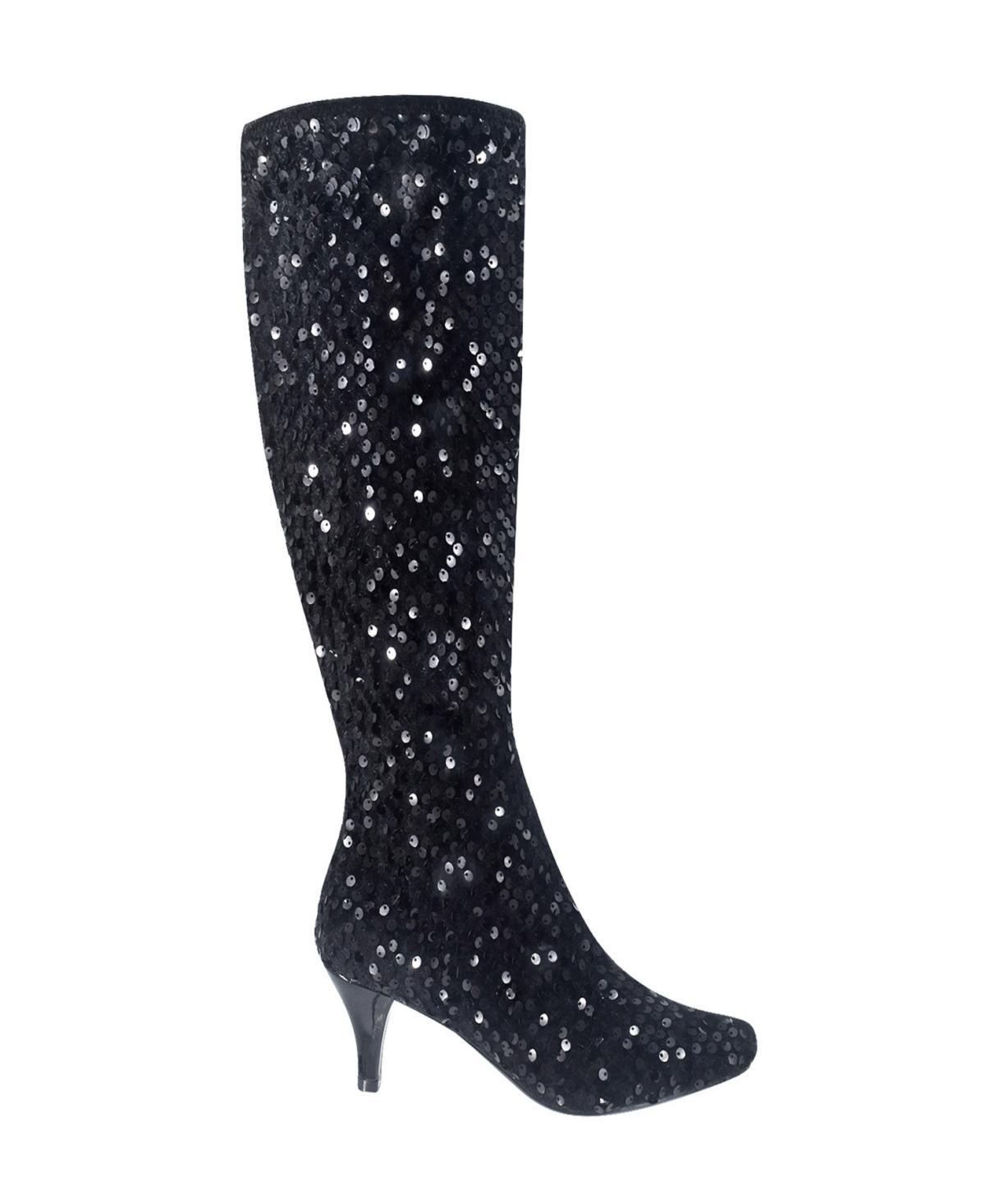 Impo Namora Womens Sequin Over-the-Knee Stretch Boots Product Image