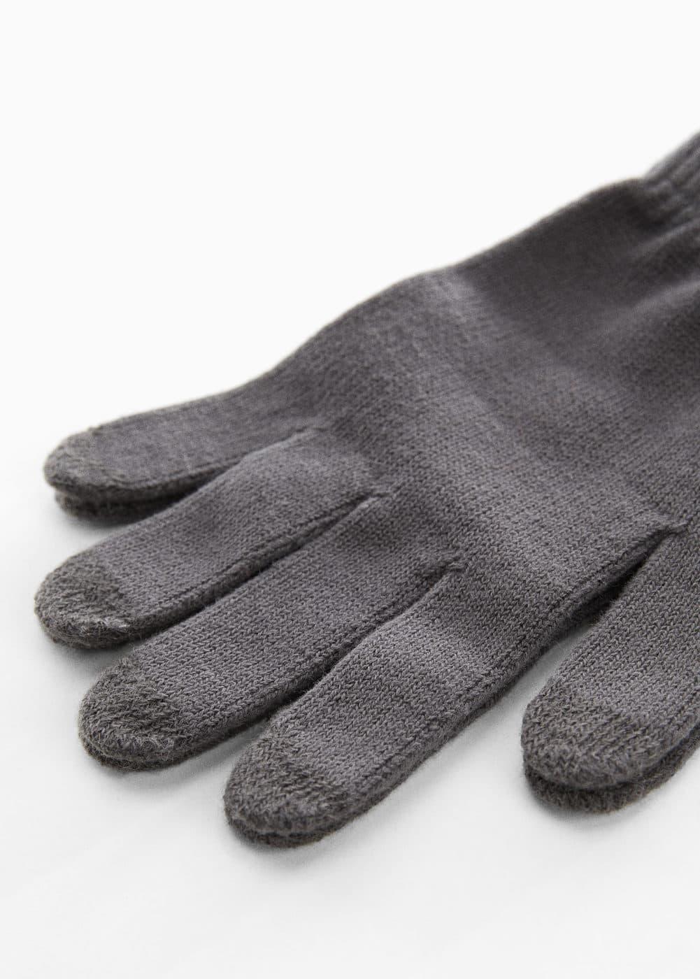 MANGO MAN - Touchscreen knitted gloves - One size - Men Product Image