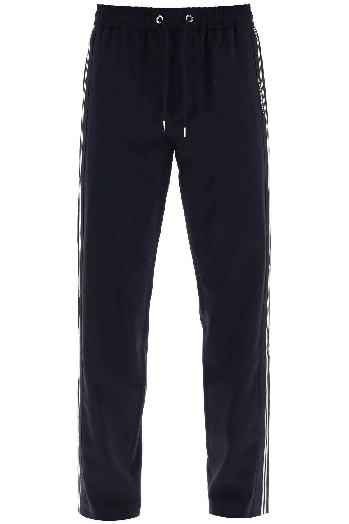 MONCLER Sporty Pants With Side Stripes In Gray Product Image