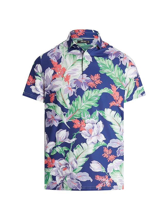 Mens Floral Short-Sleeve Polo Shirt Product Image