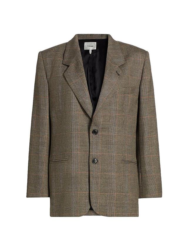 Womens Grandfather Glen-Check Single-Breasted Blazer Product Image