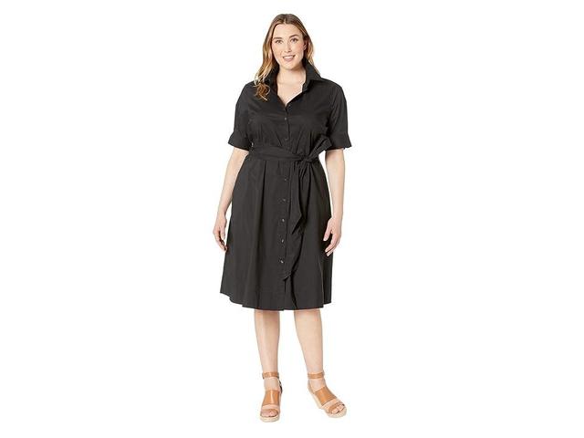 Lauren Ralph Lauren Plus-Size Cotton-Blend Shirtdress (Polo ) Women's Dress Product Image