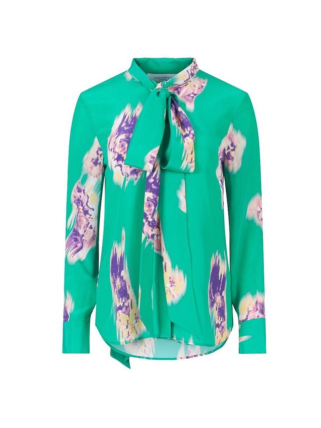 Womens Miki Floral Tie-Neck Blouse Product Image