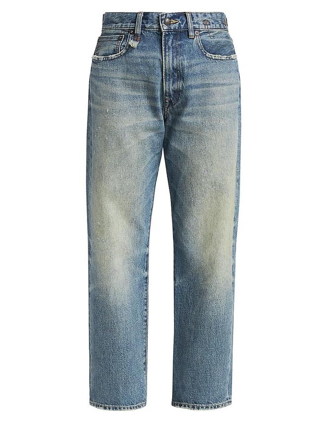 Womens Boyfriend High-Rise Crop Wide-Leg Jeans Product Image